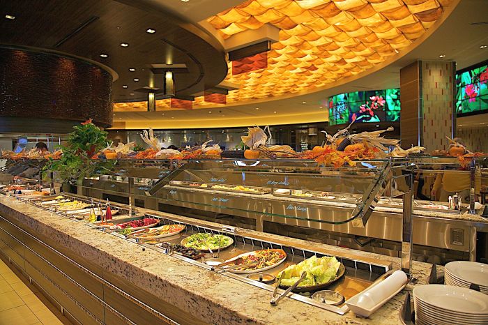 #963 Buffet dining allows you to sample many flavors while... - 1K Smiles