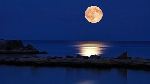 full moon water