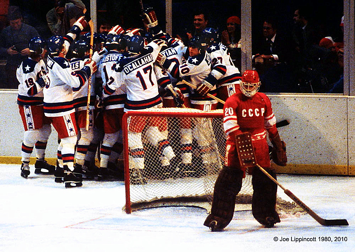 Winning goal scores for Miracle on Ice, February 22, 1980, Lake Placid, NY.