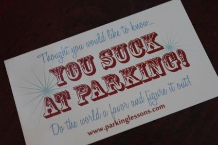 Parking note