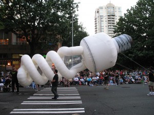 cfl light bulb balloon