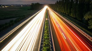 long-exposure photography cars