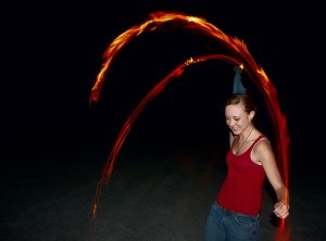 long-exposure photography girl