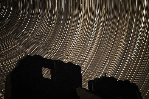 long-exposure photography starlight stars in Greece