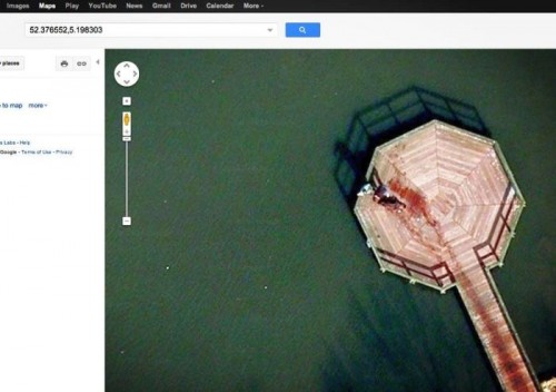 caught on google earth death on pier