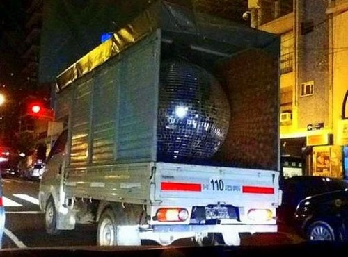 disco ball in truck 1ksmiles