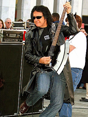 gene simmons axe bass guitar no make up