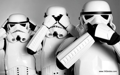 three Wise Monkeys storm troopers