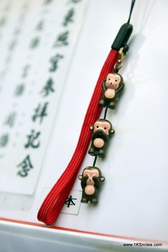 three wise monkeys book mark