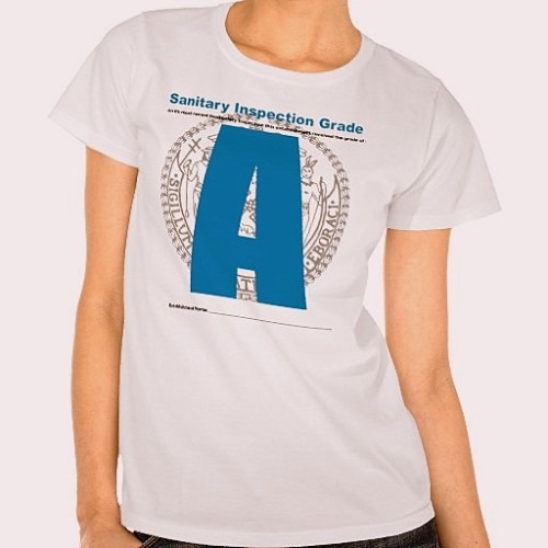 restaurant health inspection grade a tshirt