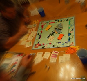 guys playing Monopoly troy swezey