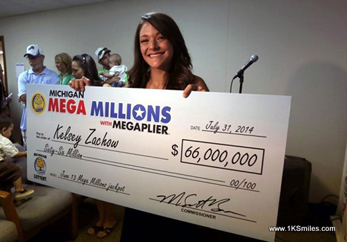 big check mega millions michigan lottery Kelsey Zachow 1ksmiles