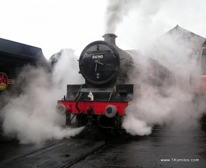 steam train engine steaming