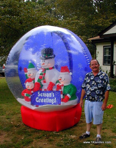 Inflatable lawn decorations snow globe with man christmas halloween thanksgiving