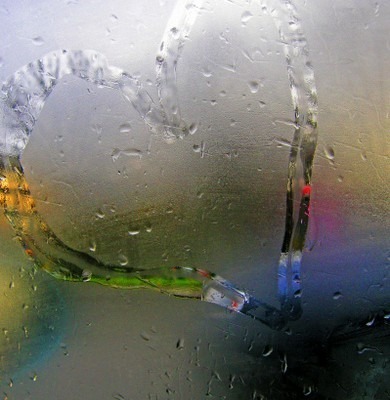 steam on bathroom mirror