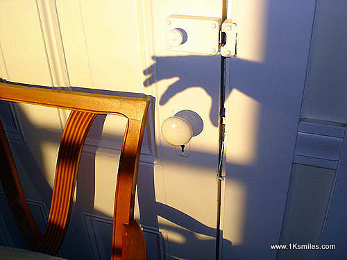 hand shadow puppets door knob