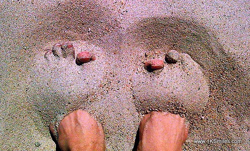 sand between your toes