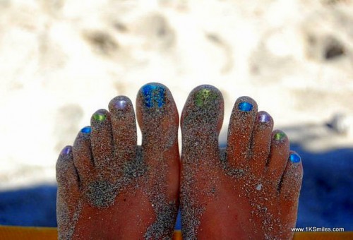 sand between your toes blue