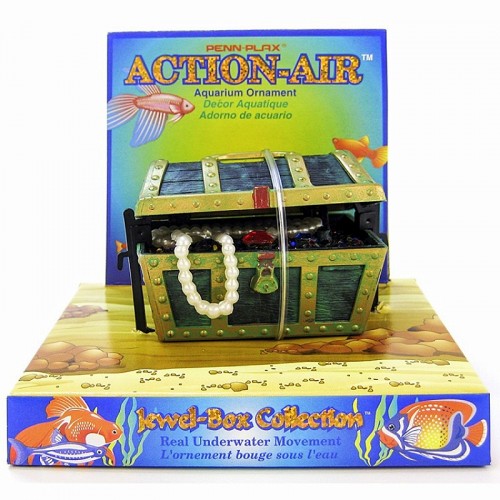 aquarium action air treasure chest ornament