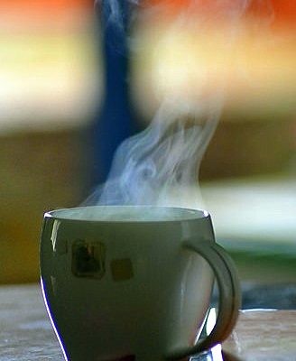 hot tea white cup